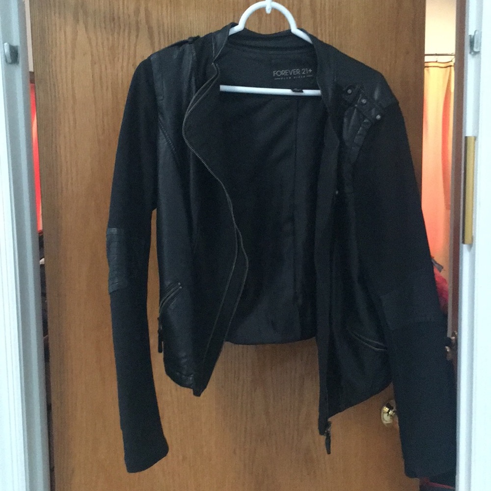 Forever 21 Partial Leather Jacket - image 1